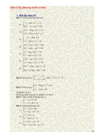 Một số hệ phương trình cơ bản