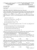 Đề thi thử trường chuyên Lý Tự Trọng  Cần Thơ lần 2