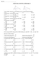 Trắc nghiệm hình 9 chương 1