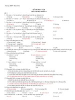 Đề thi trắc nghiệm TH 11(40 câu)