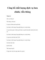 Công bố chất lượng dịch vụ bưu chính, viễn thông doc