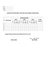 Mẫu DS con TB, LS nhận SGK