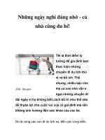 Những ngày nghỉ đáng nhớ - cả nhà cùng du hí! doc