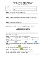 ĐỀ THI TIN HỌC HỌC KÌ 2- 09 - 10