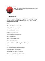 Phân biệt Below và Under