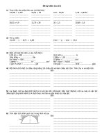 Các đề tự kiểm tra cuối năm Toán 5