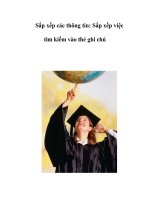 Sắp xếp các thông tin: Sắp xếp việc tìm kiếm vào thẻ ghi chú pptx