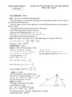 HDC thi HKII môn Toán 8 năm học 2009-2010