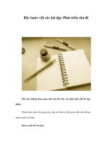 Bẩy bước viết các bài tập: Phát triển chủ đề potx