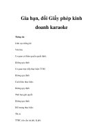 Gia hạn, đổi Giấy phép kinh doanh karaoke potx