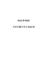 MẠCH HỌC - CƠ CHẾ CỦA MẠCH pot