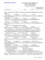 Đề tham khảo TN Anh_2010 số 48