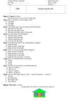 Đề thi học kỳ I tin lớp 3