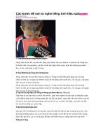 Các bước để nói và nghe tiếng Anh hiệu quả pptx