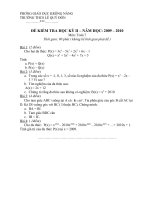 Đề HK II Toán 7- năm học 2009-2010