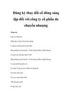 Đăng ký thay đổi cổ đông sáng lập đối với công ty cổ phần do chuyển nhượng pptx