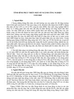 Tình hình phát triển một số ngành Công nghiệp năm 2009