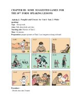 Sáng kiến kinh nghiệm games for speaking lessons  english 10