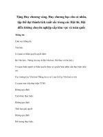 Tặng Huy chương vàng, Huy chương bạc cho cá nhân, tập thể đạt thành tích xuất sắc trong các Hội thi, Hội diễn không chuyên nghiệp cấp khu vực và toàn quốc potx