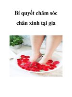 Bí quyết chăm sóc chân xinh tại gia pps