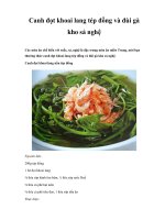 Canh đọt khoai lang tép đồng và đùi gà kho sả nghệ pot