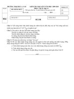 Đề học kì II - Vật lí 8