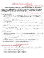 On thi DH He thuc luong trong tam giac