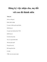 Đăng ký việc nhận cha, mẹ đối với con đã thành niên pptx