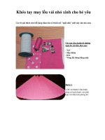 Khéo tay may lều vải nhỏ xinh cho bé yêu pps