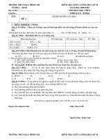 Đề thi học kỳ 2, có đáp án - biểu điểm năm 2010