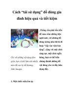 Cách “tái sử dụng” đồ dùng gia đình hiệu quả và tiết kiệm pdf