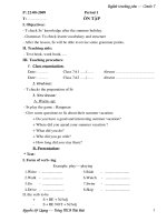 giáo án Tiếng Anh 7 năm học 2009-2010