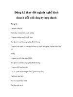 Đăng ký thay đổi ngành nghề kinh doanh đối với công ty hợp danh potx