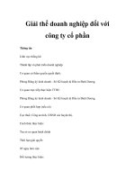 Giải thể doanh nghiệp đối với công ty cổ phần pdf