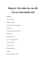 Đăng ký việc nhận cha, mẹ đối với con chưa thành niên potx