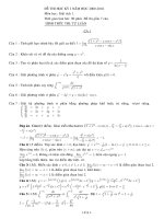 Đề thi môn toán giải tích pps
