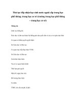 Thủ tục tiếp nhận học sinh nước ngoài cấp trung học phổ thông; trung học cơ sở (trường trung học phổ thông – trung học cơ sở) ppt