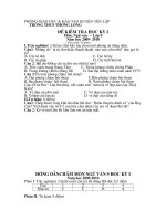 Đề kiểm tra KH 1 môn văn lơp 9