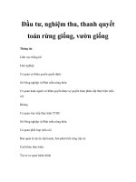 Đầu tư, nghiệm thu, thanh quyết toán rừng giống, vườn giống doc