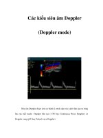 Các kiểu siêu âm Doppler (Doppler mode) ppt