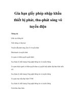 Gia hạn giấy phép nhập khẩu thiết bị phát, thu-phát sóng vô tuyến điện doc