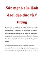 Sức mạnh của lãnh đạo: đạo đức và ý tưởng doc