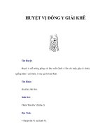 HUYỆT VỊ ĐÔNG Y GIẢI KHÊ pptx