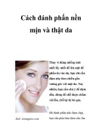 Cách đánh phấn nền mịn và thật da pot