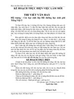 kế hoạch - báo cáo việc làm mới