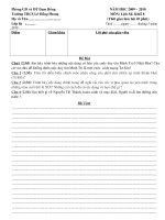 đề thi và đáp án HK II khối 6, 8, 9