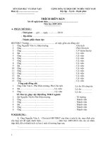 Mẫu xét khen thưởng cuối năm ( mẫu 2 )