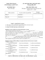 Đề HGS Anh 9 tỉnh Yên Bái 2010