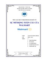 TIỂU LUẬN QUẢN TRỊ KINH DOANH QUỐC TẾ SỰ MỞ RỘNG TOÀN CẦU CỦA WALMART