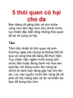 5 thói quen có hại cho da doc